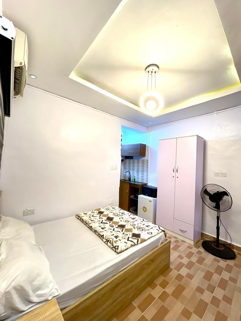 Studio sleeping area, Akoka short-let